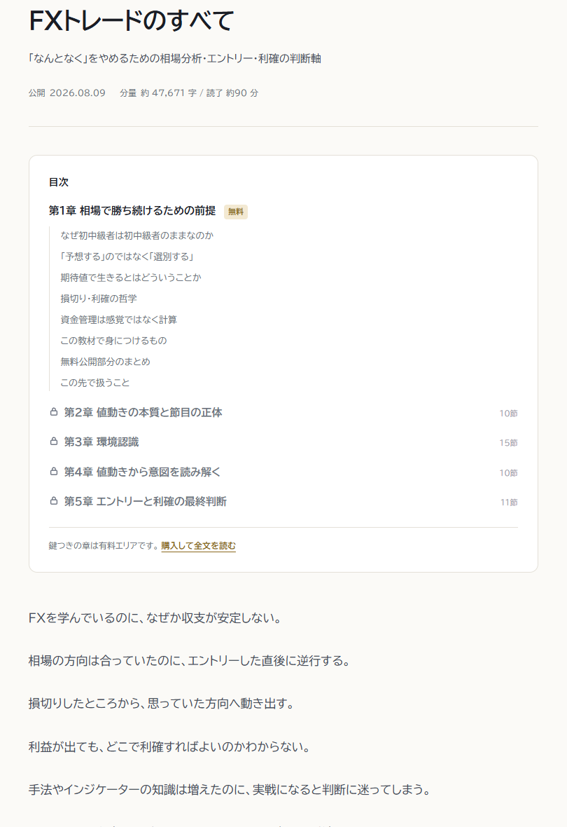 FXトレードのすべての実際の画面